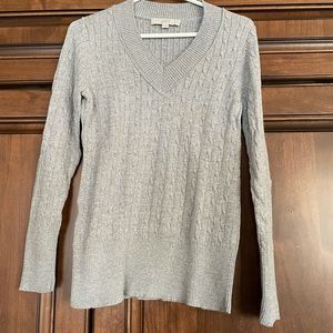Loft gray metallic sweater